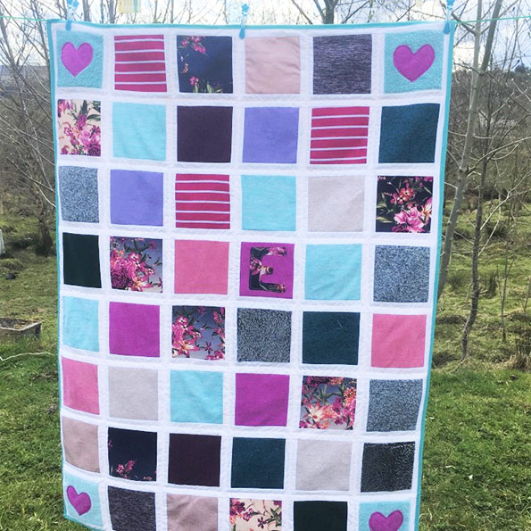 Memory quilts from baby clothes